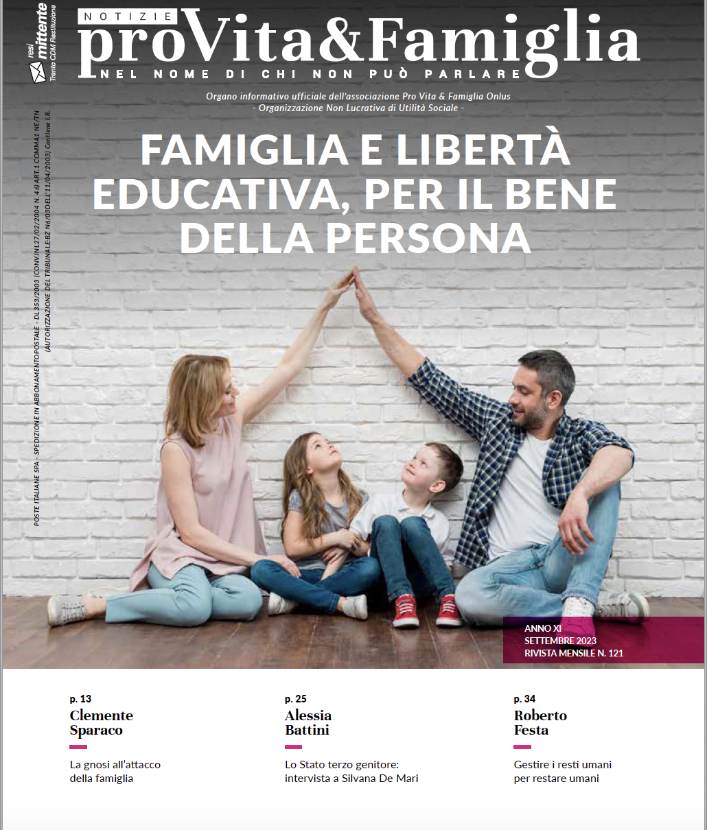 Copertina NPVF 121: famiglia libertà educativa